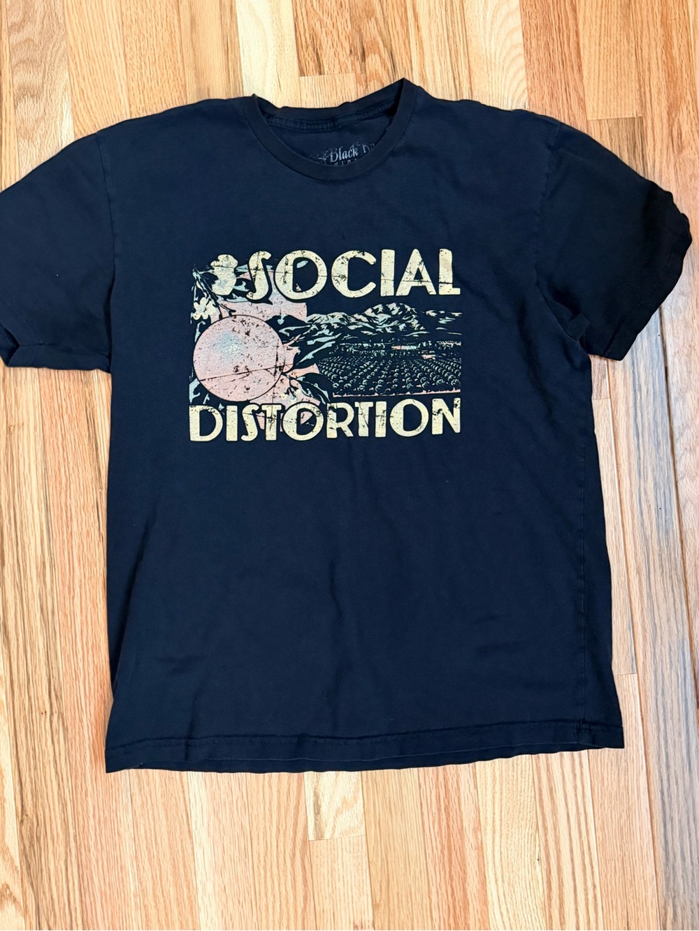 Black Graphic Tee - Vintage Band Logo Shirt
